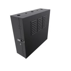 4U Vertical Wall Mount Enclosure, 12.7 Inch (325mm) To 15.7 Inch (400mm) Depth, Cold-rolled Steel, Black