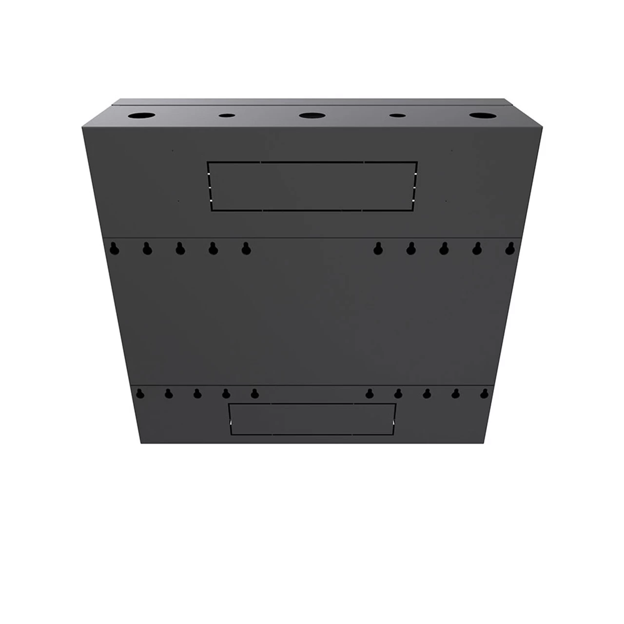 4U Vertical Wall Mount Enclosure, 12.7 Inch (325mm) To 15.7 Inch (400mm) Depth, Cold-rolled Steel, Black 4 4U Vertical Wall Mount Enclosure, 12.7 Inch (325mm) To 15.7 Inch (400mm) Depth, Cold-rolled Steel, Black - Image 2