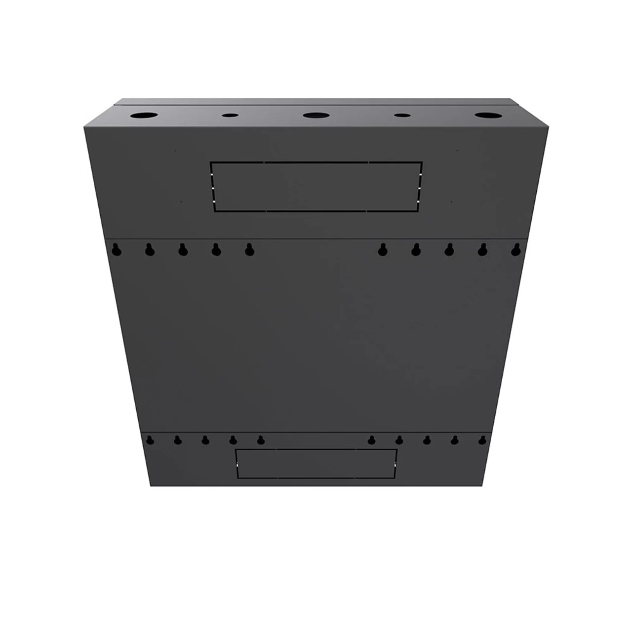 4U Vertical Wall Mount Enclosure, 16.7 Inch (425mm) To 19.6 Inch (500mm) Depth, Cold-rolled Steel, Black 4 4U Vertical Wall Mount Enclosure, 16.7 Inch (425mm) To 19.6 Inch (500mm) Depth, Cold-rolled Steel, Black - Image 2