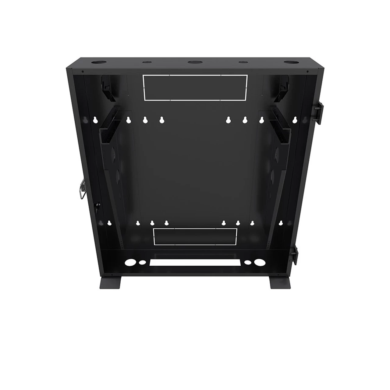 4U Vertical Wall Mount Enclosure, 16.7 Inch (425mm) To 19.6 Inch (500mm) Depth, Cold-rolled Steel, Black 5 4U Vertical Wall Mount Enclosure, 16.7 Inch (425mm) To 19.6 Inch (500mm) Depth, Cold-rolled Steel, Black - Image 3