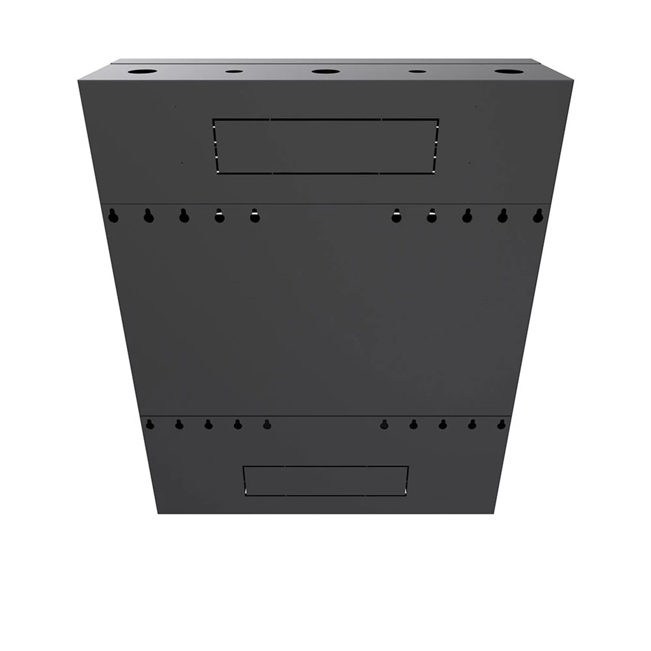 4U Vertical Wall Mount Enclosure, 20.6 Inch (525mm) To 23.6 Inch (600mm) Depth, Cold-rolled Steel, Black 4 4U Vertical Wall Mount Enclosure, 20.6 Inch (525mm) To 23.6 Inch (600mm) Depth, Cold-rolled Steel, Black - Image 2