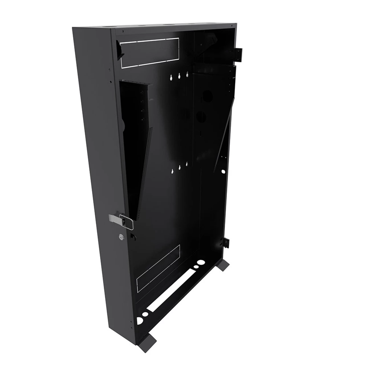 4U Vertical Wall Mount Enclosure, 32.4 Inch (825mm) To 35.4 Inch (900mm) Inch Depth, Cold-rolled Steel, Black 5 4U Vertical Wall Mount Enclosure, 32.4 Inch (825mm) To 35.4 Inch (900mm) Inch Depth, Cold-rolled Steel, Black - Image 3