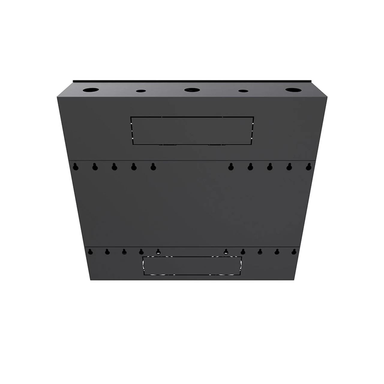 5U Vertical Wall Mount Enclosure, 12.7 Inch (325mm) To 15.7 Inch (400mm) Depth, Cold-rolled Steel, Black 4 5U Vertical Wall Mount Enclosure, 12.7 Inch (325mm) To 15.7 Inch (400mm) Depth, Cold-rolled Steel, Black - Image 2