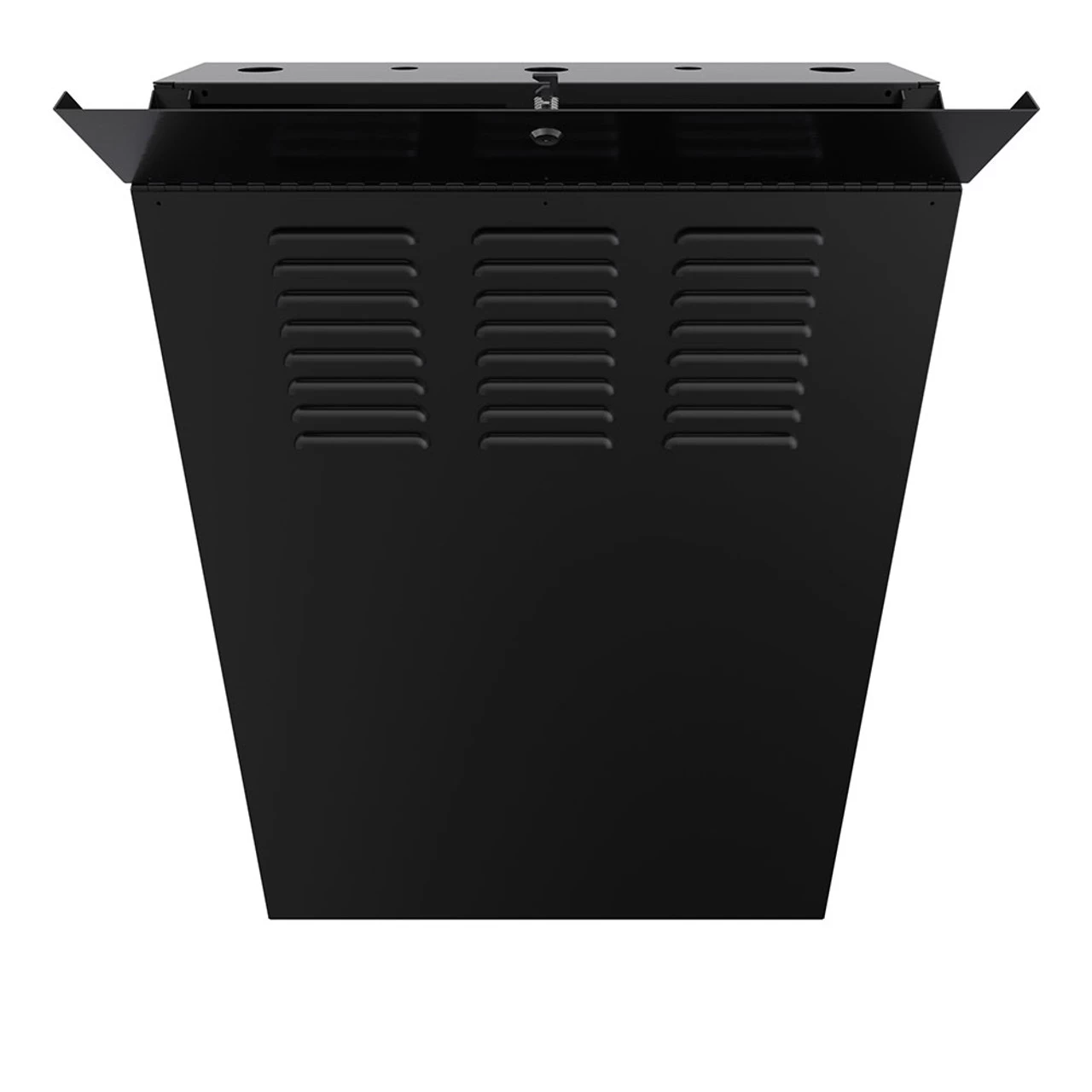 5U Vertical Wall Mount Enclosure, 24.6 Inch (625mm) To 27.5 Inch (700mm) Depth, Cold-rolled Steel, Black 6 5U Vertical Wall Mount Enclosure, 24.6 Inch (625mm) To 27.5 Inch (700mm) Depth, Cold-rolled Steel, Black - Image 4