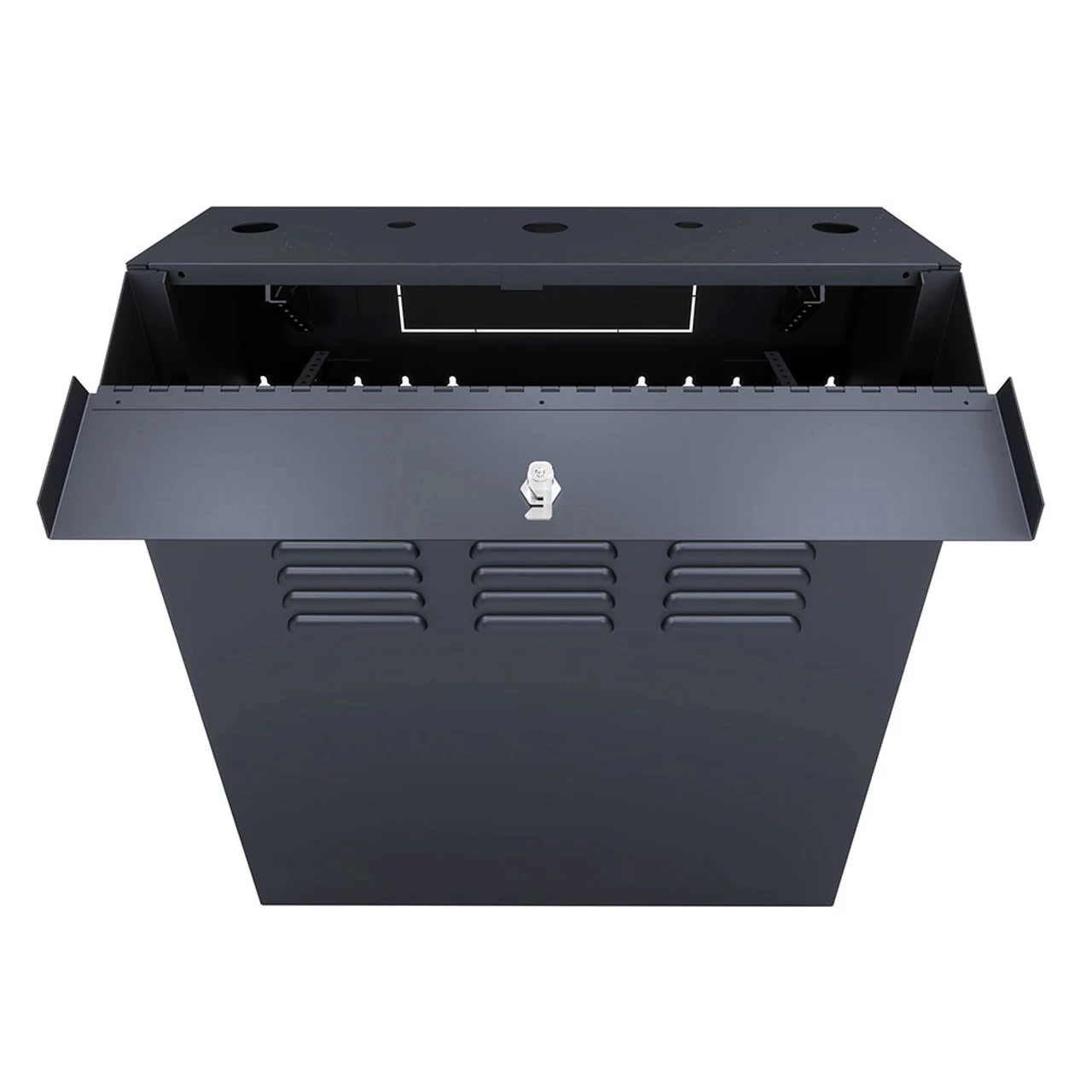 6U Vertical Wall Mount Enclosure, Cold-Rolled Steel, Black (RAL9005) 12.7 Inches (325mm) To 15.7 Inches (400mm) Switch Depth, CE Compliant 6 6U Vertical Wall Mount Enclosure, Cold-Rolled Steel, Black (RAL9005) 12.7 Inches (325mm) To 15.7 Inches (400mm) Switch Depth, CE Compliant - Image 4