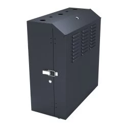 6U Vertical Wall Mount Enclosure, Cold-Rolled Steel, Black (RAL9005) 16.7 Inches (425mm) To 19.6 Inches (500mm) Switch Depth, CE Compliant