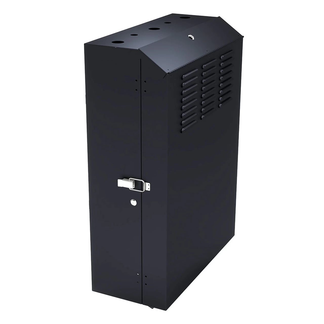 6U Vertical Wall Mount Enclosure, Cold-Rolled Steel, Black (RAL9005) 24.6in (625mm) To 27.5 Inches (700mm) Switch Depth, CE Compliant 3 6U Vertical Wall Mount Enclosure, Cold-Rolled Steel, Black (RAL9005) 24.6in (625mm) To 27.5 Inches (700mm) Switch Depth, CE Compliant