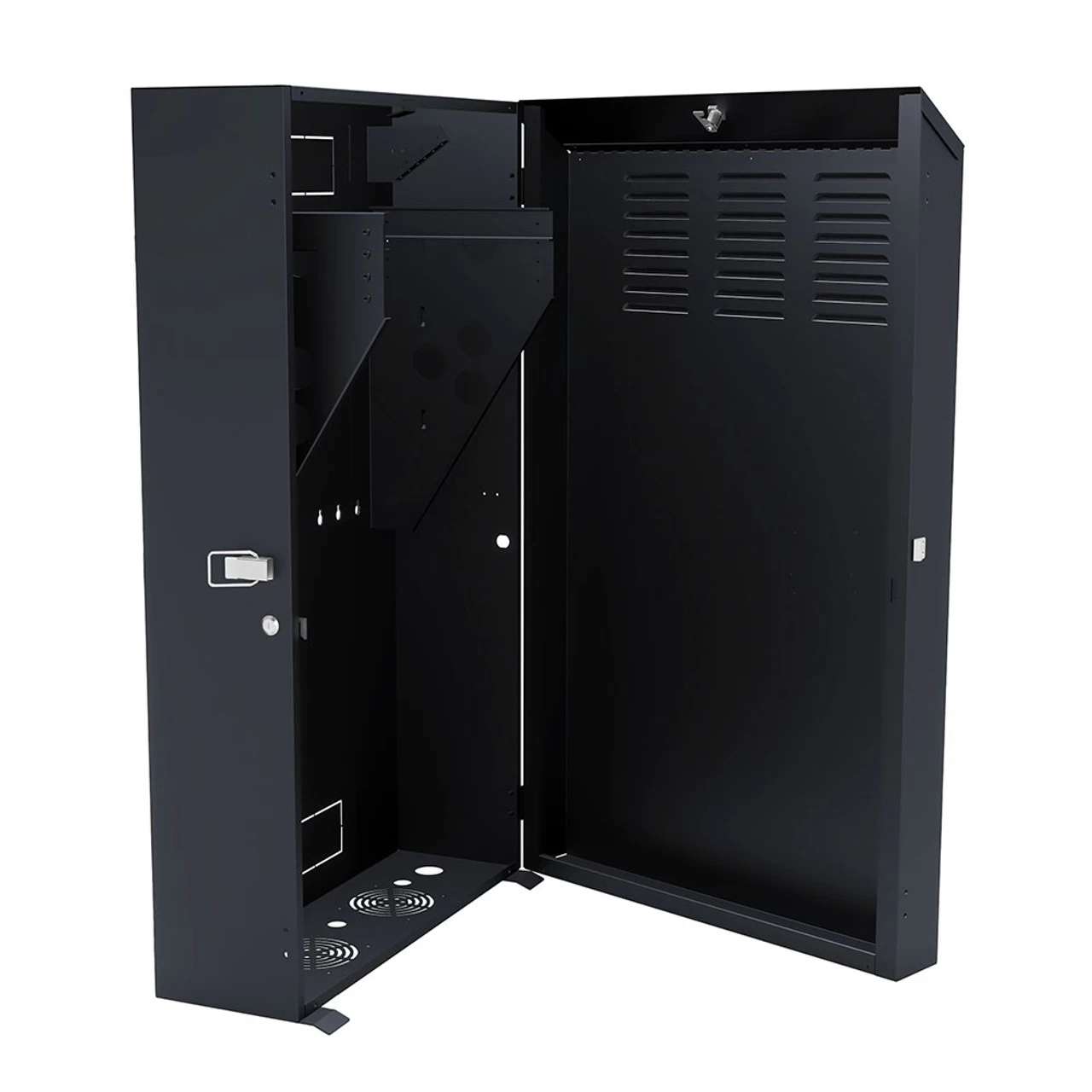 6U Vertical Wall Mount Enclosure, Cold-Rolled Steel, Black (RAL9005) 32.4in (825mm) To 35.4 (900mm) Switch Depth, CE Compliant 5 6U Vertical Wall Mount Enclosure, Cold-Rolled Steel, Black (RAL9005) 32.4in (825mm) To 35.4 (900mm) Switch Depth, CE Compliant - Image 3