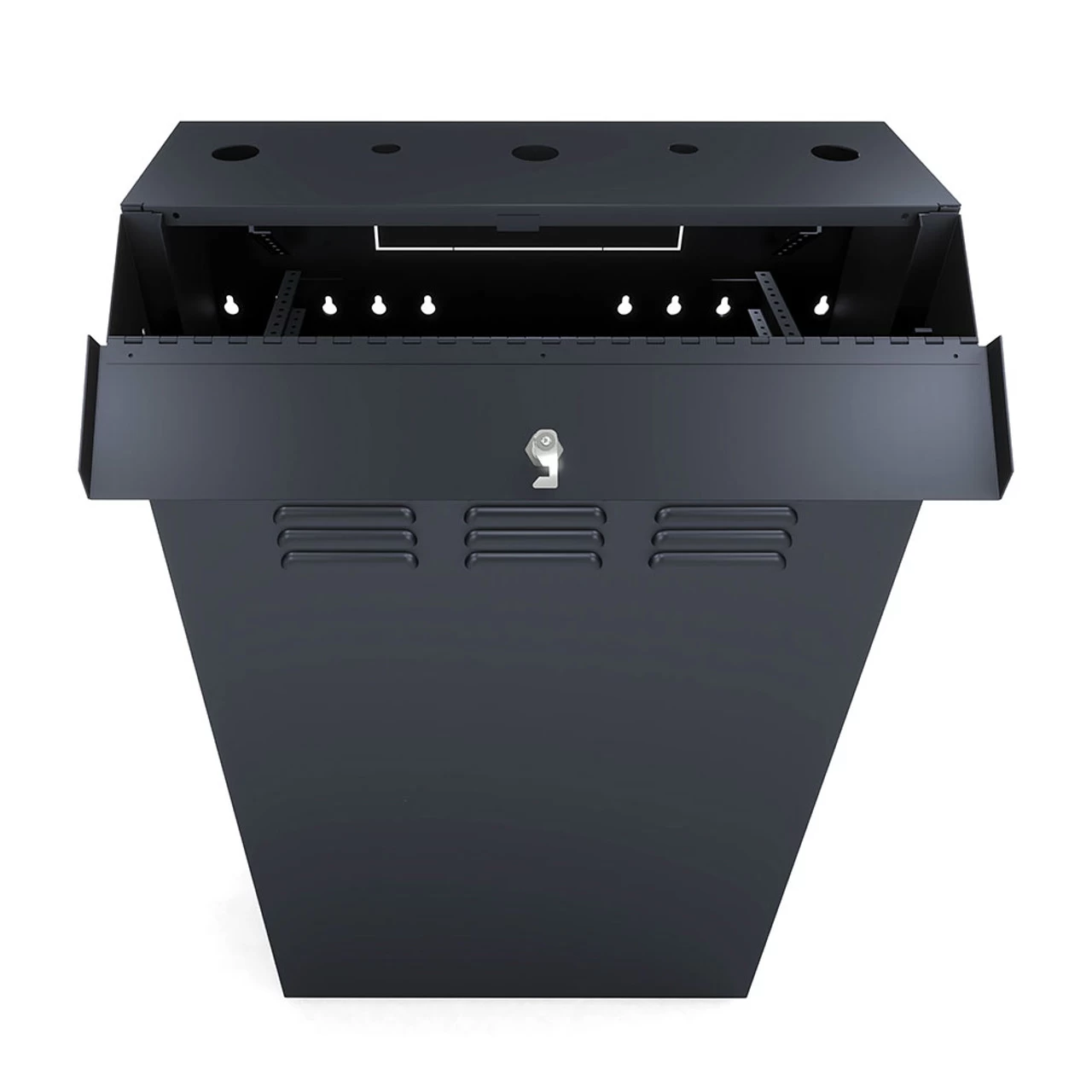 6U Vertical Wall Mount Enclosure, Cold-Rolled Steel, Black (RAL9005) 32.4in (825mm) To 35.4 (900mm) Switch Depth, CE Compliant 6 6U Vertical Wall Mount Enclosure, Cold-Rolled Steel, Black (RAL9005) 32.4in (825mm) To 35.4 (900mm) Switch Depth, CE Compliant - Image 4