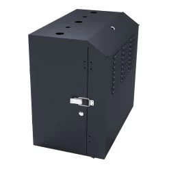 8U Vertical Wall Mount Enclosure, Cold-Rolled Steel, Black (RAL9005)12.7 Inches (325mm) To 15.7 Inches (400mm) Switch Depth, CE Compliant Switch Depth, CE Compliant