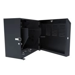 8U Vertical Wall Mount Enclosure, Cold-Rolled Steel, Black (RAL9005)12.7 Inches (325mm) To 15.7 Inches (400mm) Switch Depth, CE Compliant Switch Depth, CE Compliant -Server Cabinet Accessories 00406877 3 94196.1683572541