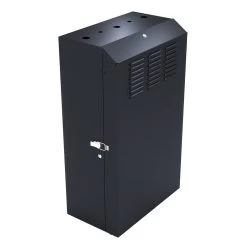 8U Vertical Wall Mount Enclosure, Cold-Rolled Steel, Black (RAL9005) 32.4 Inches (825mm) To 35.4 Inches (900mm) Switch Depth, CE Compliant