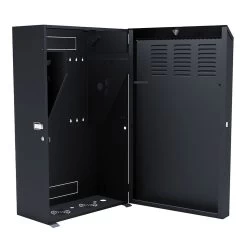 8U Vertical Wall Mount Enclosure, Cold-Rolled Steel, Black (RAL9005) 32.4 Inches (825mm) To 35.4 Inches (900mm) Switch Depth, CE Compliant 8 8U Vertical Wall Mount Enclosure, Cold-Rolled Steel, Black (RAL9005) 32.4 Inches (825mm) To 35.4 Inches (900mm) Switch Depth, CE Compliant -Server Cabinet Accessories 00406881 3 70493.1683572553