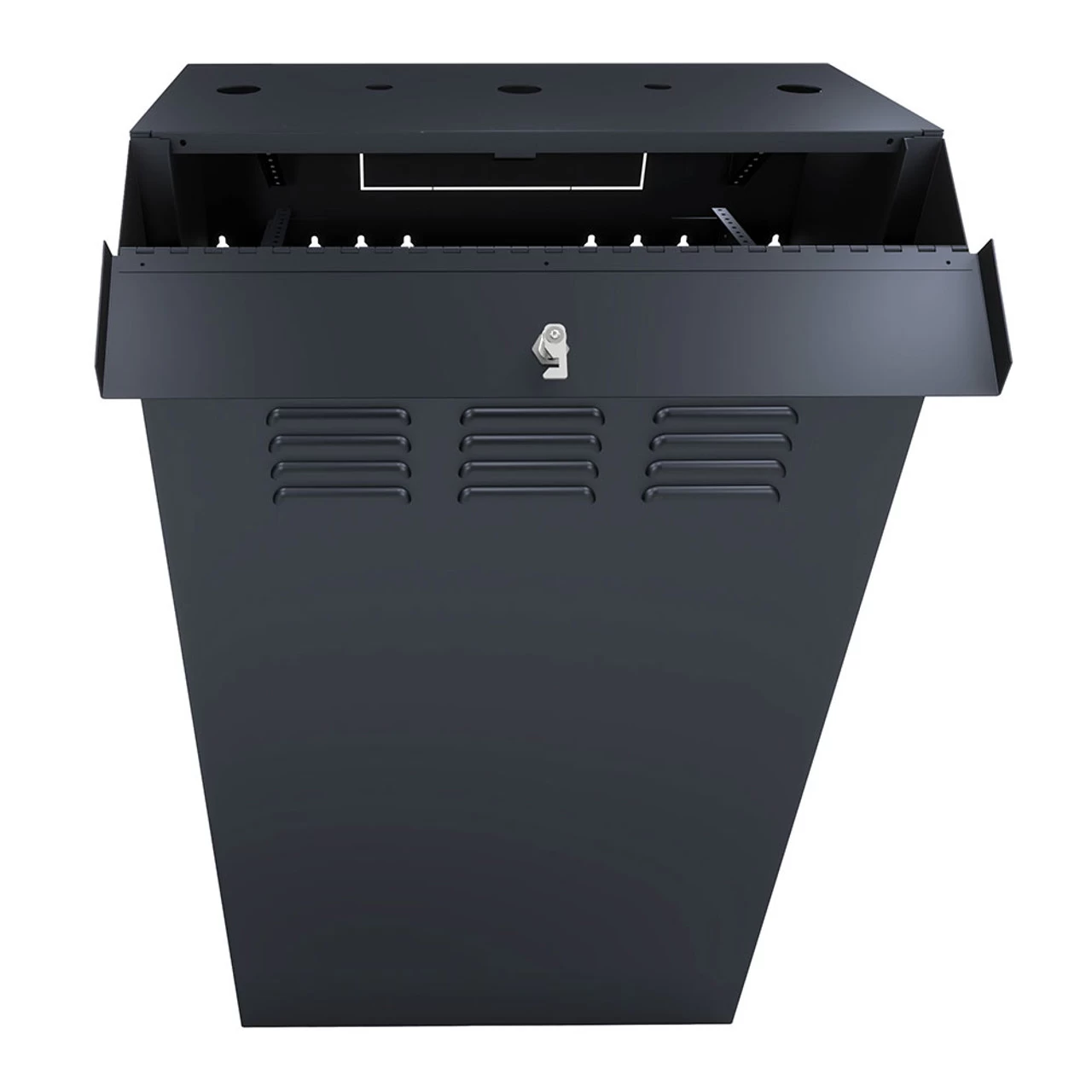 8U Vertical Wall Mount Enclosure, Cold-Rolled Steel, Black (RAL9005) 32.4 Inches (825mm) To 35.4 Inches (900mm) Switch Depth, CE Compliant 6 8U Vertical Wall Mount Enclosure, Cold-Rolled Steel, Black (RAL9005) 32.4 Inches (825mm) To 35.4 Inches (900mm) Switch Depth, CE Compliant - Image 4