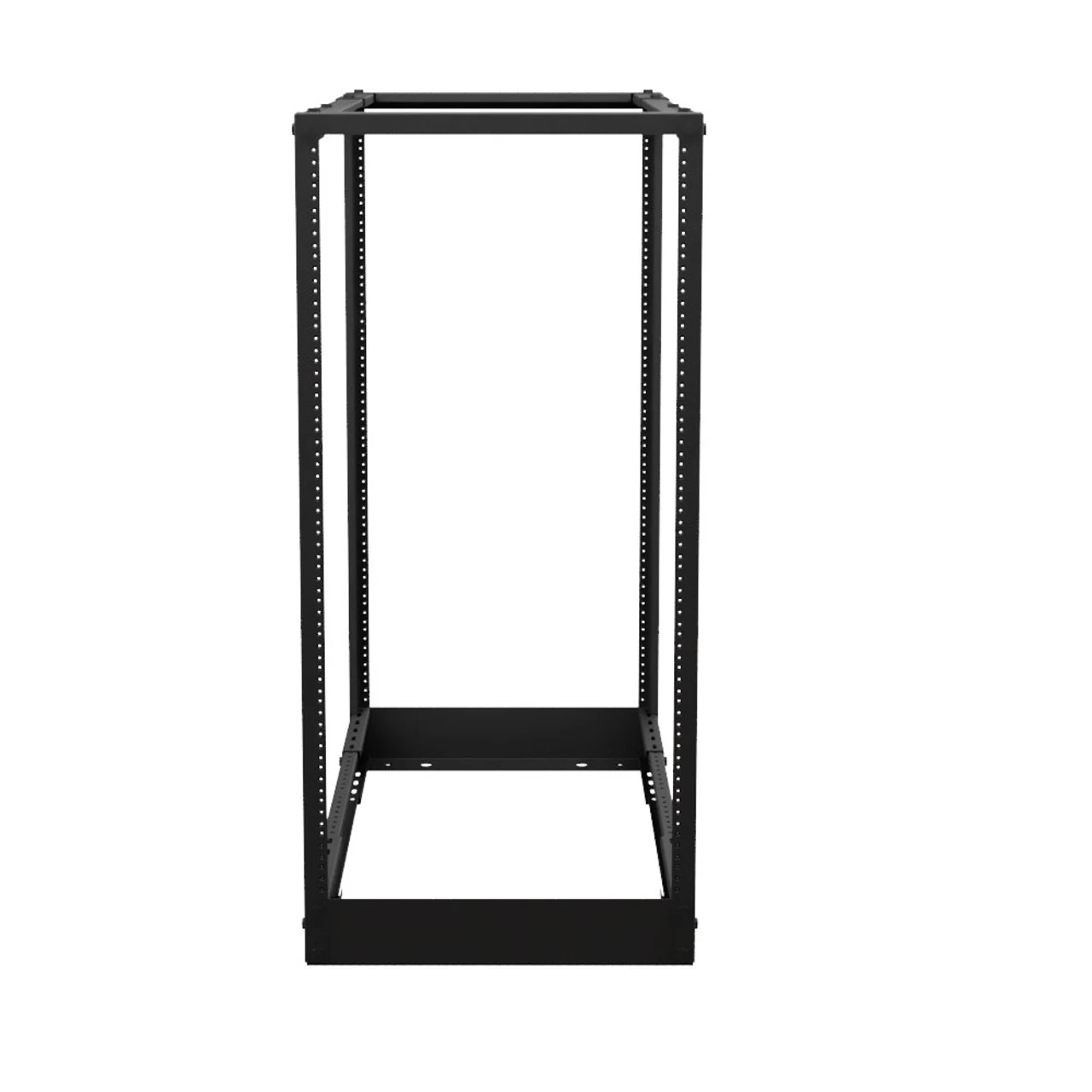 4-Post Adjustable Rack, 22U, 12-24 Threaded, Caster Compatible, Black 3 4-Post Adjustable Rack, 22U, 12-24 Threaded, Caster Compatible, Black