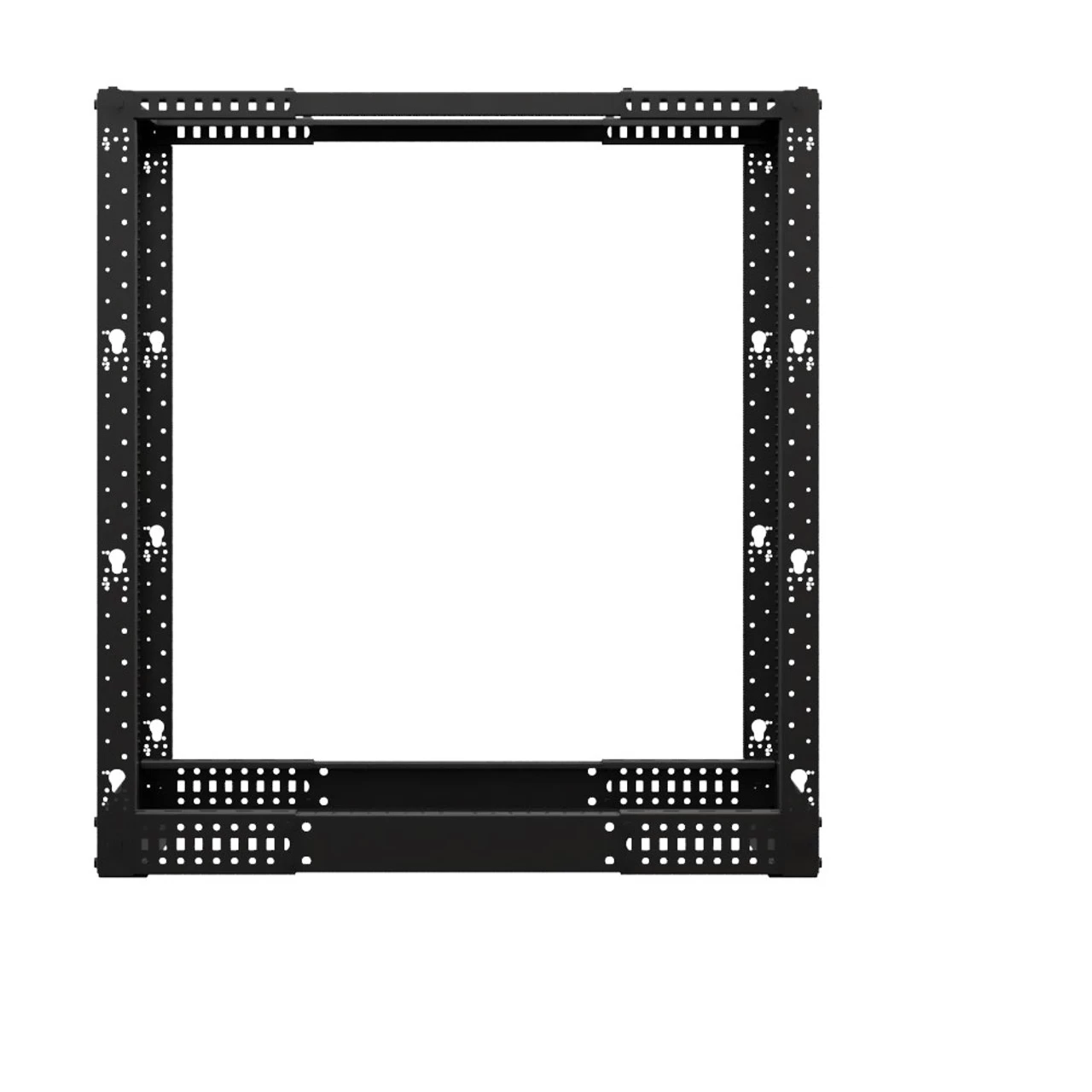 4-Post Adjustable Rack, 22U, 12-24 Threaded, Caster Compatible, Black 5 4-Post Adjustable Rack, 22U, 12-24 Threaded, Caster Compatible, Black - Image 3