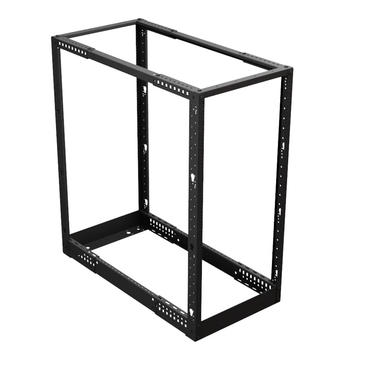 4-Post Adjustable Rack, 22U, 12-24 Threaded, Caster Compatible, Black 6 4-Post Adjustable Rack, 22U, 12-24 Threaded, Caster Compatible, Black - Image 4