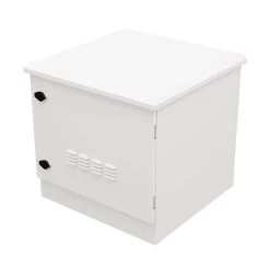 Floor Mount Outdoor Network Cabinet, 9U, Fans With Temperature Control, White, IP66-Rated 9 Floor Mount Outdoor Network Cabinet, 9U, Fans With Temperature Control, White, IP66-Rated -Server Cabinet Accessories 00406916 2 55768.1670364318