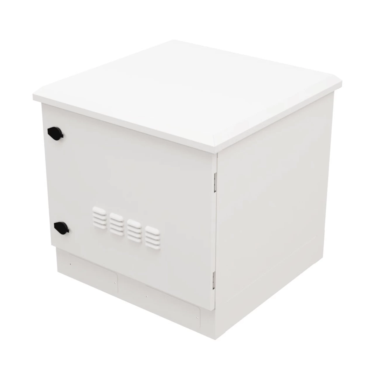 Floor Mount Outdoor Network Cabinet, 9U, Fans With Temperature Control, White, IP66-Rated 5 Floor Mount Outdoor Network Cabinet, 9U, Fans With Temperature Control, White, IP66-Rated - Image 3