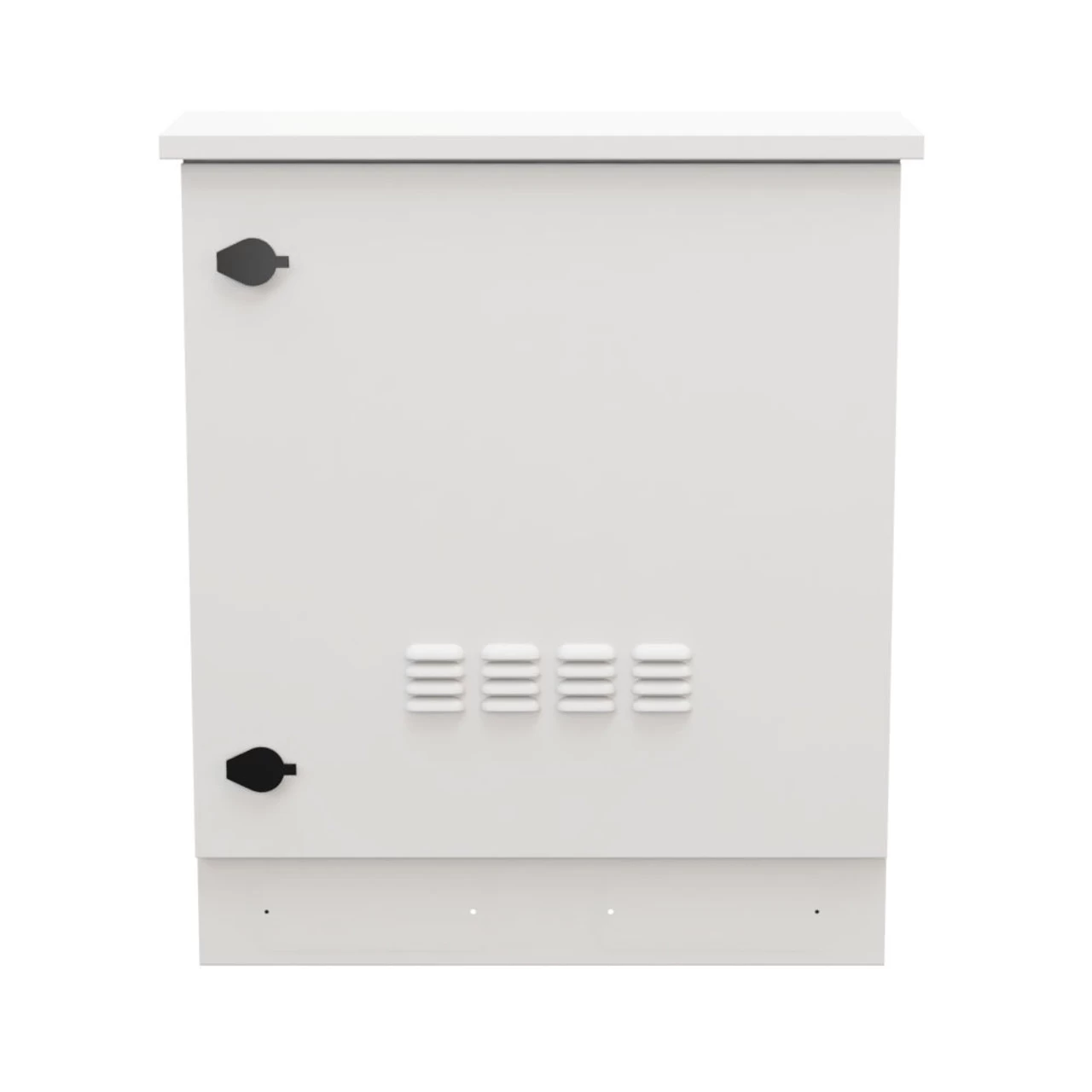 Floor Mount Outdoor Network Cabinet, 12U, Fans With Temperature Control, White, IP66-Rated 3 Floor Mount Outdoor Network Cabinet, 12U, Fans With Temperature Control, White, IP66-Rated