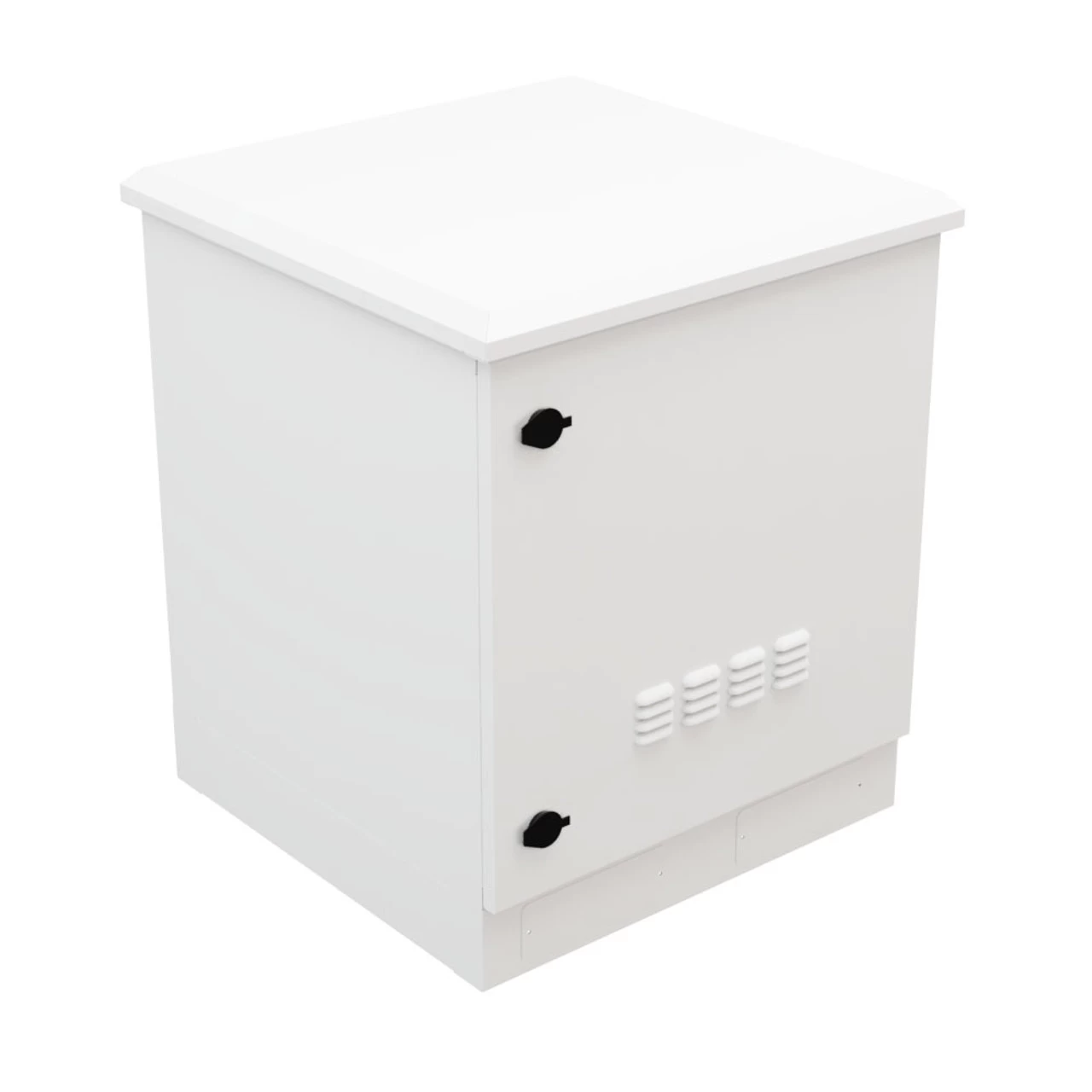Floor Mount Outdoor Network Cabinet, 12U, Fans With Temperature Control, White, IP66-Rated 7 Floor Mount Outdoor Network Cabinet, 12U, Fans With Temperature Control, White, IP66-Rated - Image 5
