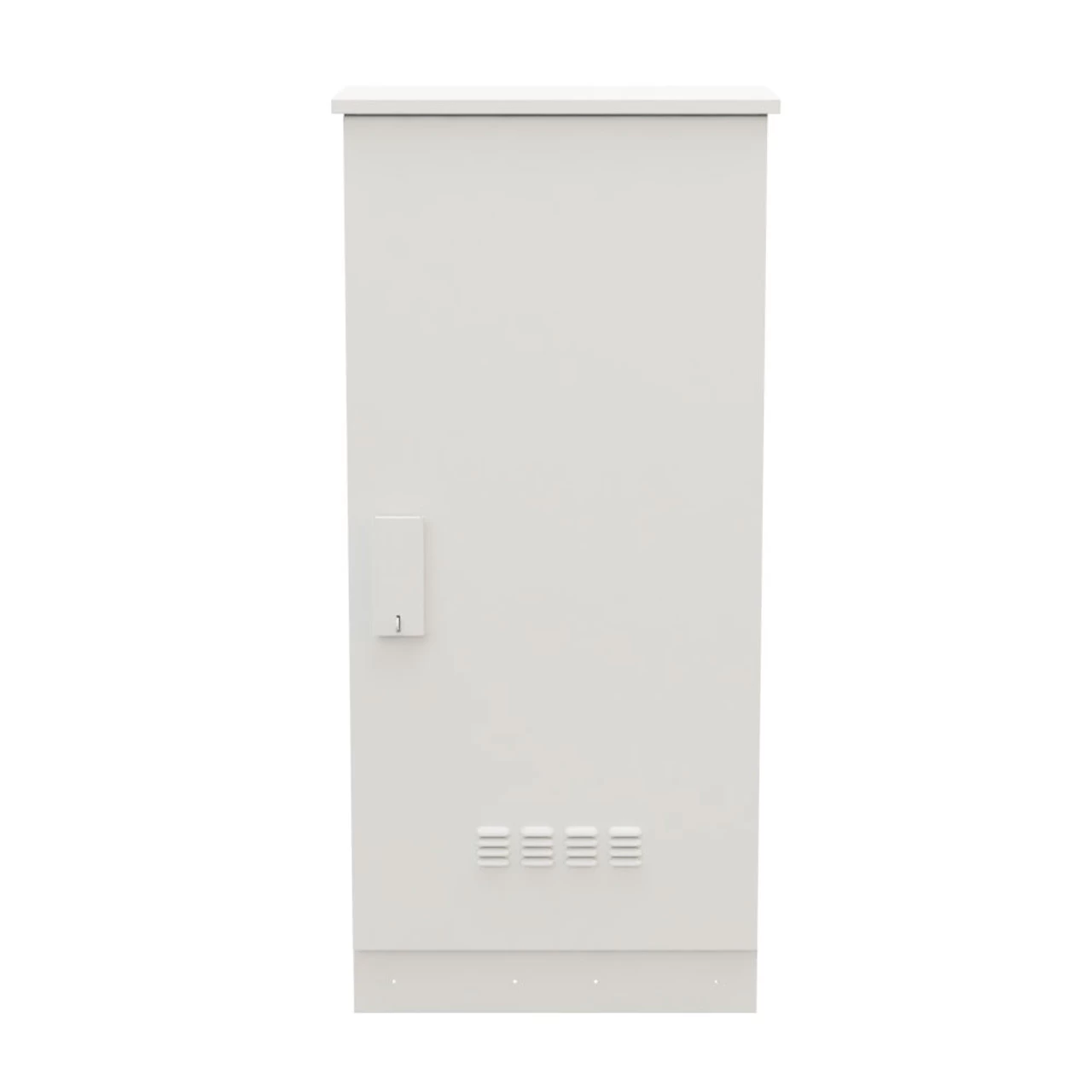 Floor Mount Outdoor Network Cabinet, 26U, Fans With Temperature Control, White, IP66-Rated 3 Floor Mount Outdoor Network Cabinet, 26U, Fans With Temperature Control, White, IP66-Rated