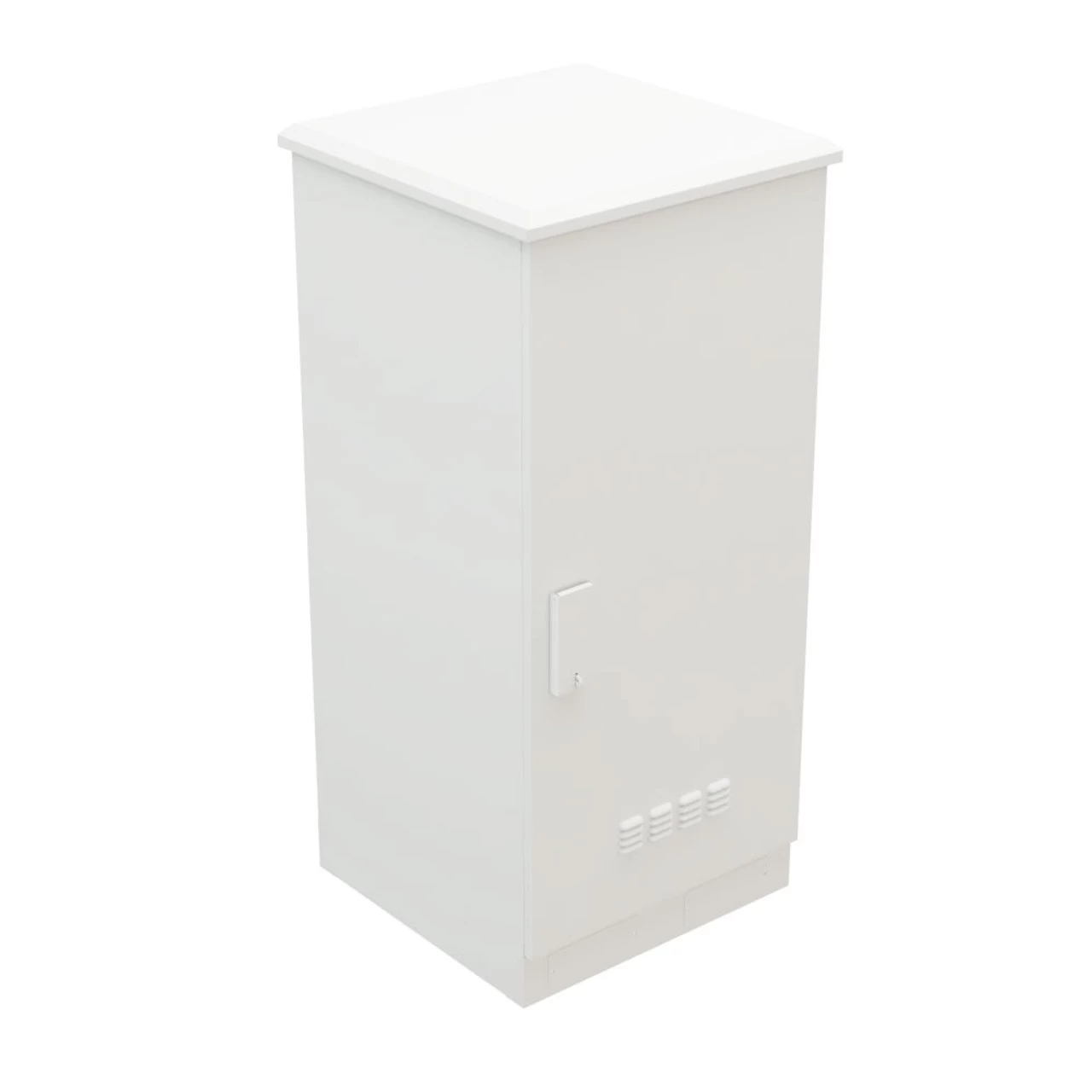 Floor Mount Outdoor Network Cabinet, 26U, Fans With Temperature Control, White, IP66-Rated 7 Floor Mount Outdoor Network Cabinet, 26U, Fans With Temperature Control, White, IP66-Rated - Image 5