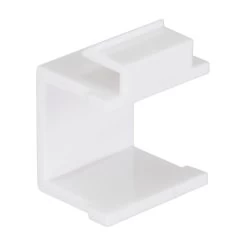 Heavy-Duty Blank Keystone Insert, Thermoplastic , White, 15-Pack