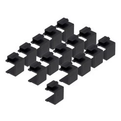 Heavy-Duty Blank Keystone Insert, Thermoplastic , Black, 15-Pack -Server Cabinet Accessories 00407006 4 80149.1656084308
