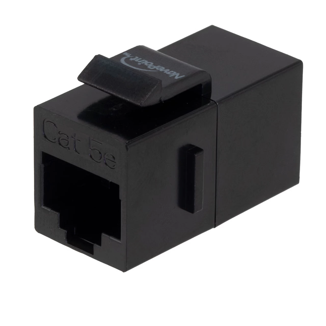 CAT5E Keystone Coupler, Female RJ45(8x8), Snap-In, Thermoplastic, Black, 15-Pack 3 CAT5E Keystone Coupler, Female RJ45(8x8), Snap-In, Thermoplastic, Black, 15-Pack