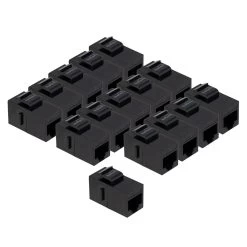 CAT5E Keystone Coupler, Female RJ45(8x8), Snap-In, Thermoplastic, Black, 15-Pack 9 CAT5E Keystone Coupler, Female RJ45(8x8), Snap-In, Thermoplastic, Black, 15-Pack -Server Cabinet Accessories 00407008 4 25083.1655911760