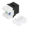 CAT5E Keystone Jack, Snap-In, 180-Degree Termination, Thermoplastic , Black, 15-Pack, CE Compliant 2 CAT5E Keystone Jack, Snap-In, 180-Degree Termination, Thermoplastic , Black, 15-Pack, CE Compliant -Server Cabinet Accessories 00407009 1 37770.1655911761