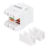 CAT5E Keystone Jack, Snap-In, 180-Degree Termination, Thermoplastic , White, 15-Pack, CE Compliant