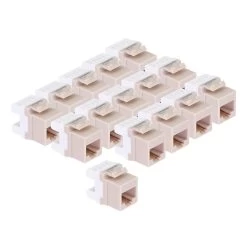 CAT5E Keystone Jack, Snap-In, 180-Degree Termination, Thermoplastic , Light Almond, 15-Pack, CE Compliant 9 CAT5E Keystone Jack, Snap-In, 180-Degree Termination, Thermoplastic , Light Almond, 15-Pack, CE Compliant -Server Cabinet Accessories 00407011 4 79556.1655911762