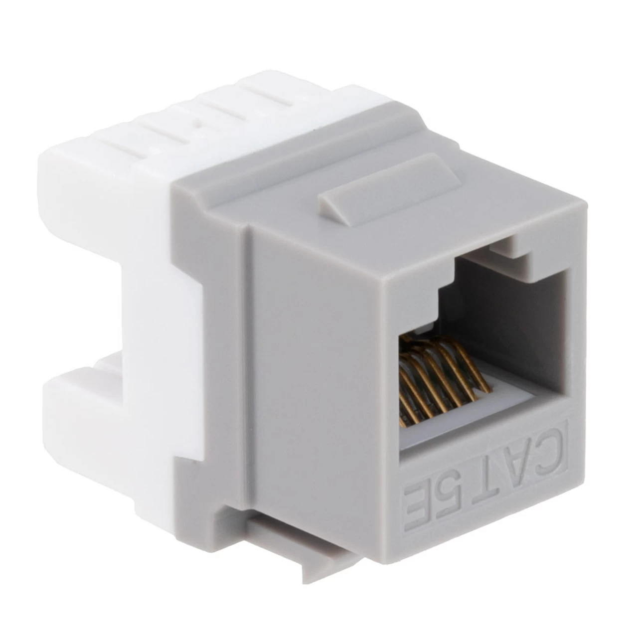 CAT5E Keystone Jack, Snap-In, 180-Degree Termination, Thermoplastic , Gray, 15-Pack, CE Compliant 5 CAT5E Keystone Jack, Snap-In, 180-Degree Termination, Thermoplastic , Gray, 15-Pack, CE Compliant - Image 3