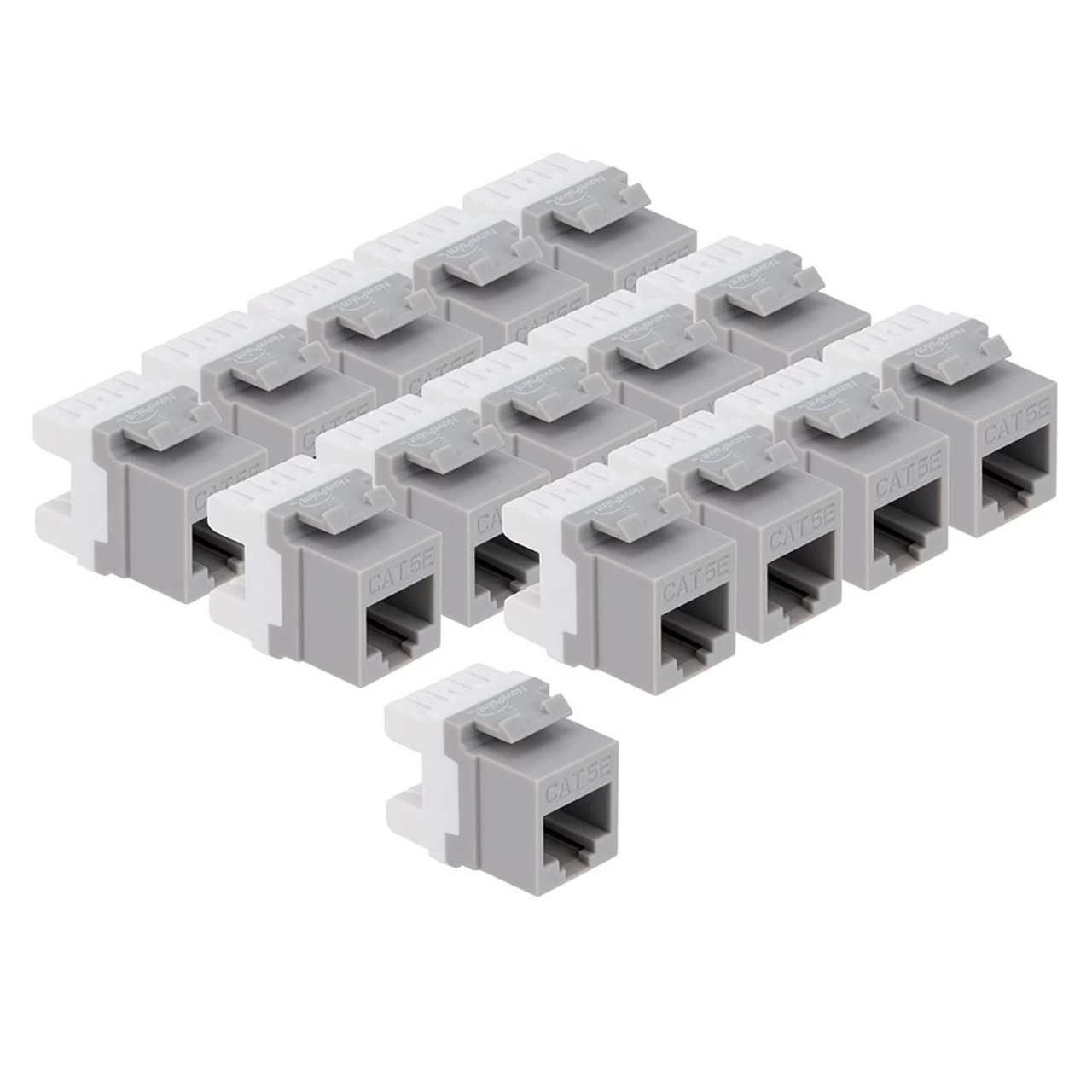 CAT5E Keystone Jack, Snap-In, 180-Degree Termination, Thermoplastic , Gray, 15-Pack, CE Compliant 6 CAT5E Keystone Jack, Snap-In, 180-Degree Termination, Thermoplastic , Gray, 15-Pack, CE Compliant - Image 4