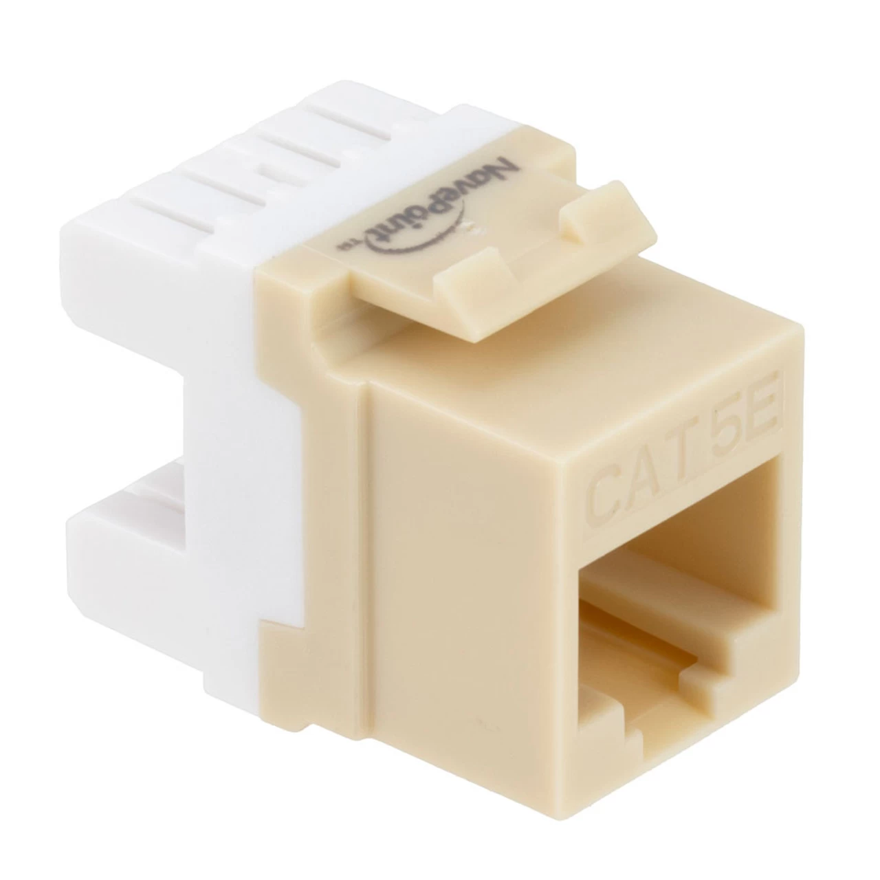 CAT5E Keystone Jack, Snap-In, 180-Degree Termination, Thermoplastic , Ivory, 15-Pack, CE Compliant 4 CAT5E Keystone Jack, Snap-In, 180-Degree Termination, Thermoplastic , Ivory, 15-Pack, CE Compliant - Image 2