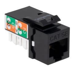 CAT5E Keystone Jack, Snap-In, 90-Degree Termination, Thermoplastic , Black, 15-Pack, CE Compliant 7 CAT5E Keystone Jack, Snap-In, 90-Degree Termination, Thermoplastic , Black, 15-Pack, CE Compliant -Server Cabinet Accessories 00407014 2 99091.1655911764