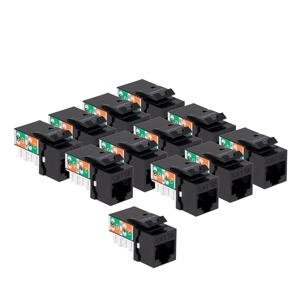 CAT5E Keystone Jack, Snap-In, 90-Degree Termination, Thermoplastic , Black, 15-Pack, CE Compliant 6 CAT5E Keystone Jack, Snap-In, 90-Degree Termination, Thermoplastic , Black, 15-Pack, CE Compliant - Image 4