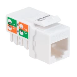 CAT5E Keystone Jack, Snap-In, 90-Degree Termination, Thermoplastic , White, 15-Pack, CE Compliant 7 CAT5E Keystone Jack, Snap-In, 90-Degree Termination, Thermoplastic , White, 15-Pack, CE Compliant -Server Cabinet Accessories 00407015 2 73417.1655911765