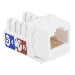 CAT5E Keystone Jack, Snap-In, 90-Degree Termination, Thermoplastic , White, 15-Pack, CE Compliant 8 CAT5E Keystone Jack, Snap-In, 90-Degree Termination, Thermoplastic , White, 15-Pack, CE Compliant -Server Cabinet Accessories 00407015 3 72127.1655911765