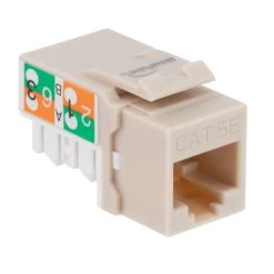 CAT5E Keystone Jack, Snap-In, 90-Degree Termination, Thermoplastic , Light Almond, 15-Pack, CE Compliant 7 CAT5E Keystone Jack, Snap-In, 90-Degree Termination, Thermoplastic , Light Almond, 15-Pack, CE Compliant -Server Cabinet Accessories 00407016 2 01359.1655911766