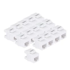 CAT6 Keystone Jack, Snap-In, 180-Degree Termination, Thermoplastic , White, 15-Pack, CE Compliant 9 CAT6 Keystone Jack, Snap-In, 180-Degree Termination, Thermoplastic , White, 15-Pack, CE Compliant -Server Cabinet Accessories 00407020 4 99765.1655911769