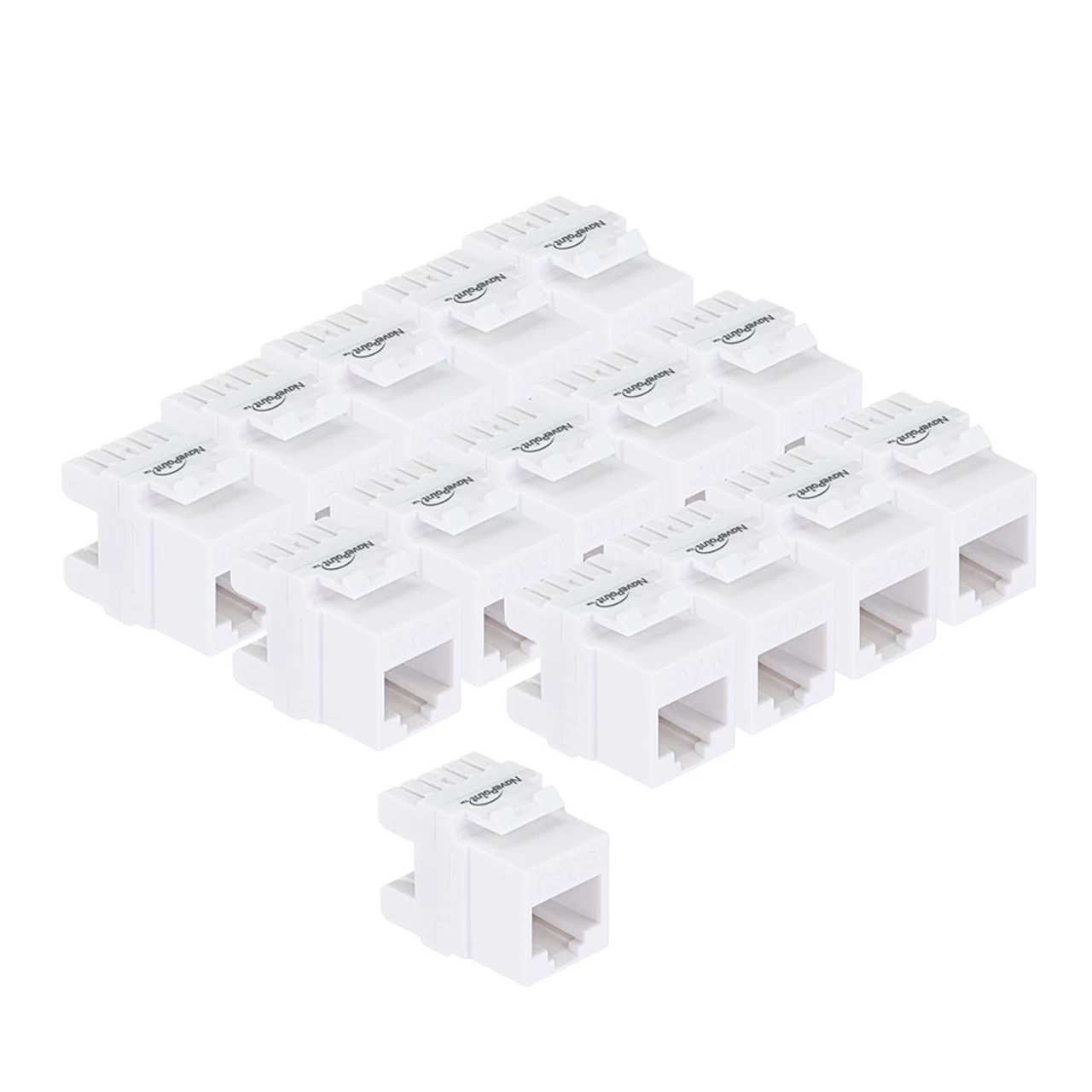 CAT6 Keystone Jack, Snap-In, 180-Degree Termination, Thermoplastic , White, 15-Pack, CE Compliant 6 CAT6 Keystone Jack, Snap-In, 180-Degree Termination, Thermoplastic , White, 15-Pack, CE Compliant - Image 4