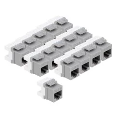 CAT6 Keystone Jack, Snap-In, 180-Degree Termination, Thermoplastic , Gray, 15-Pack, CE Compliant 9 CAT6 Keystone Jack, Snap-In, 180-Degree Termination, Thermoplastic , Gray, 15-Pack, CE Compliant -Server Cabinet Accessories 00407022 4 67809.1655911771