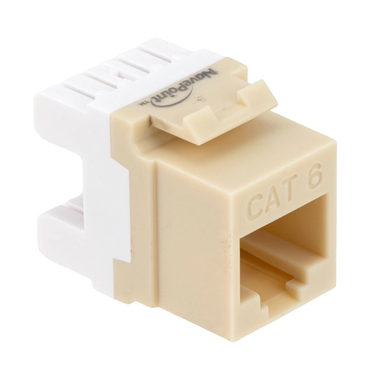 CAT6 Keystone Jack, Snap-In, 180-Degree Termination, Thermoplastic , Ivory, 15-Pack, CE Compliant 4 CAT6 Keystone Jack, Snap-In, 180-Degree Termination, Thermoplastic , Ivory, 15-Pack, CE Compliant - Image 2