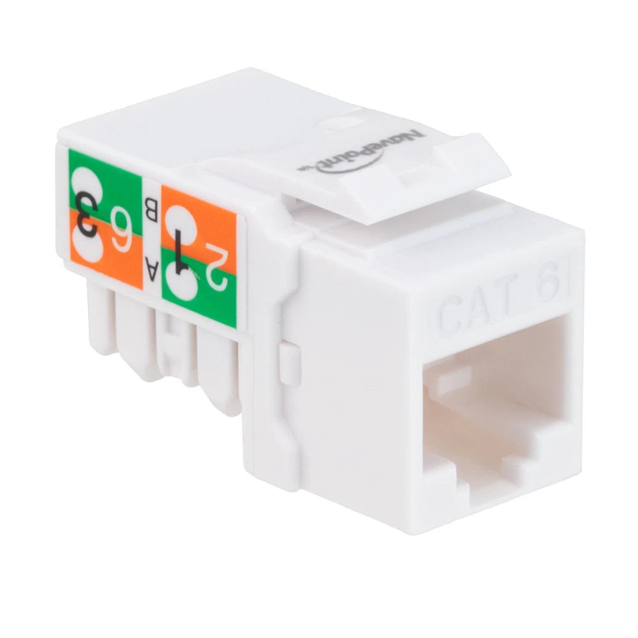 CAT6 Keystone Jack, Snap-In, 90-Degree Termination, Thermoplastic , White, 15-Pack, CE Compliant 4 CAT6 Keystone Jack, Snap-In, 90-Degree Termination, Thermoplastic , White, 15-Pack, CE Compliant - Image 2