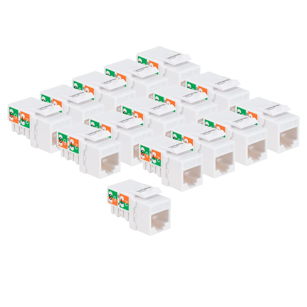 CAT6 Keystone Jack, Snap-In, 90-Degree Termination, Thermoplastic , White, 15-Pack, CE Compliant 6 CAT6 Keystone Jack, Snap-In, 90-Degree Termination, Thermoplastic , White, 15-Pack, CE Compliant - Image 4