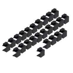 Heavy-Duty Blank Keystone Insert, Thermoplastic , Black, 25-Pack -Server Cabinet Accessories 00407029 4 75610.1656084310
