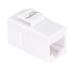 CAT5E Keystone Coupler, Female RJ45(8x8), Snap-In, Thermoplastic, White, 25-Pack -Server Cabinet Accessories 00407030 2 35309.1655911780